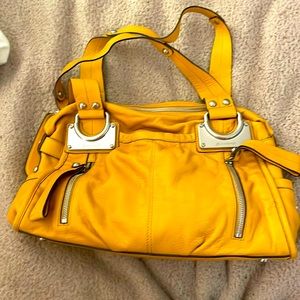 B. Makowsky Yellow Tote with Fun Detail!